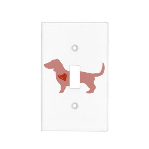 Dachshund Valentine's Day Light Switch Cover