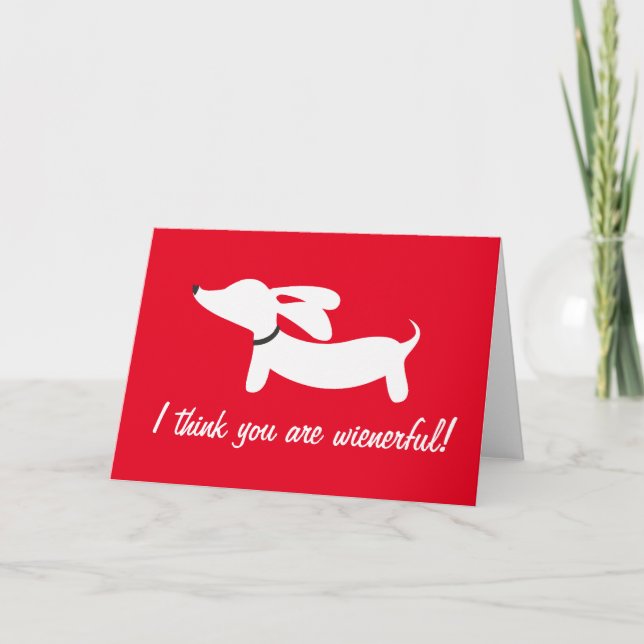 Dachshund Valentine's Day Profits Support DRSF Holiday Card (Front)