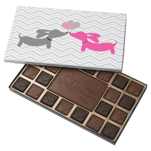 Dachshund Valentine's Day Puppy Love Chocolates (Opened)
