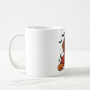 Dachshund Vampire Cape Halloween Puppy Art Coffee Mug