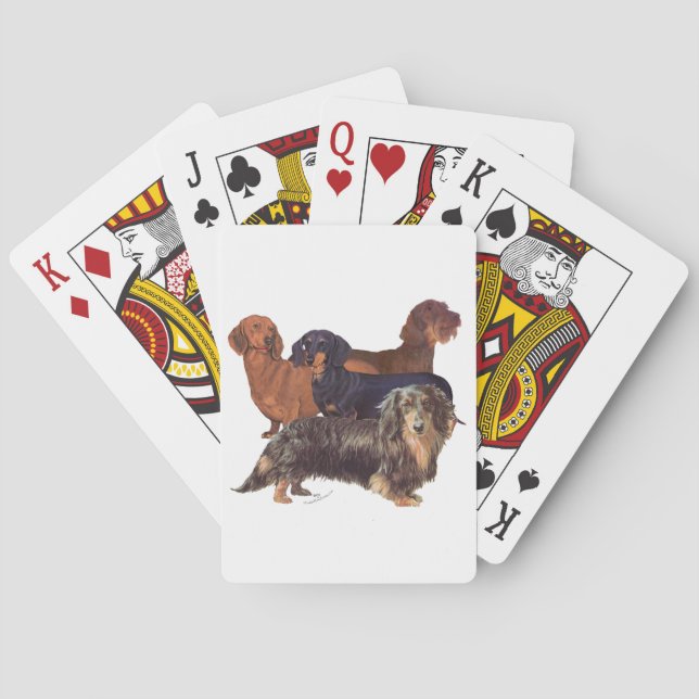 Dachshund Varieties Poker Cards (Back)