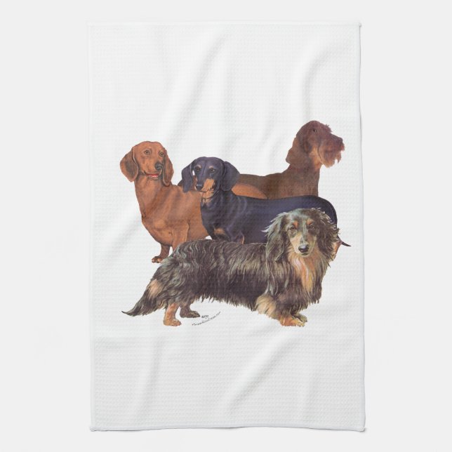 Dachshund Varieties Towel (Vertical)