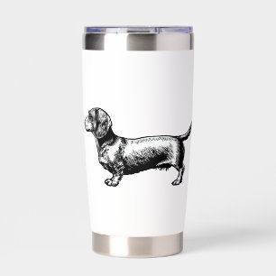 Dachshund Vintage Engraving Illustration Insulated Tumbler