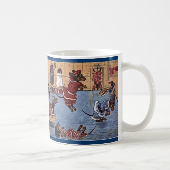 Dachshund Vintage Mug (Right)