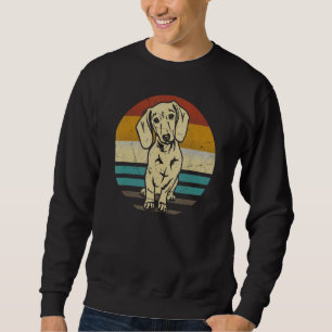 Dachshund Vintage Silhouette 60s 70s Retro Dog 8 Sweatshirt
