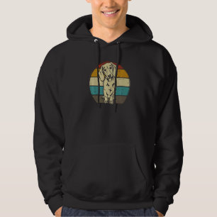 Dachshund Vintage Silhouette 60s 70s Retro Dog Hoodie
