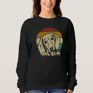 Dachshund Vintage Silhouette 60s 70s Retro Dog Sweatshirt