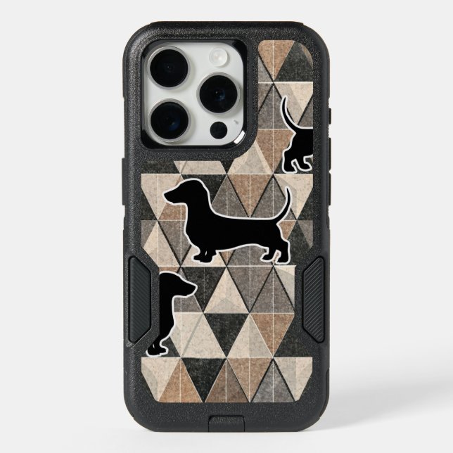 Dachshund Walking iPhone 15 Pro Case (Back)