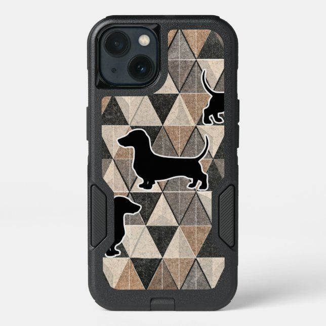 Dachshund Walking Otterbox iPhone Case (Back)
