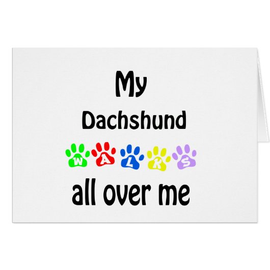 Dachshund Walks Design Cards (Front Horizontal)