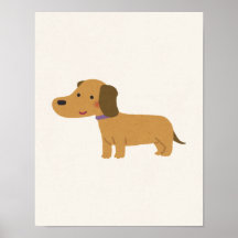 Dachshund Wall Art for Nursery