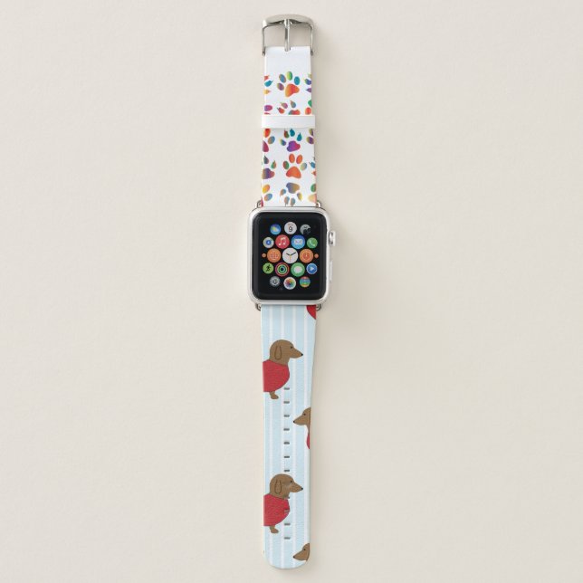 dachshund-wallpaper apple watch band (Front)