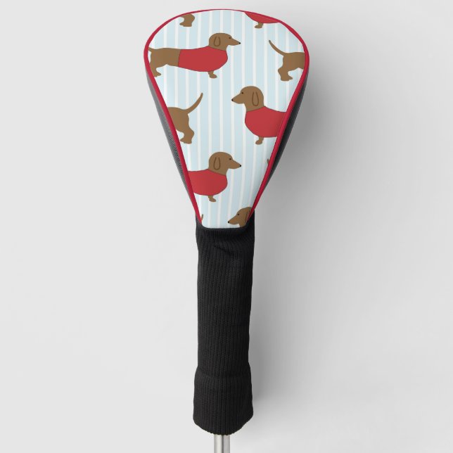dachshund-wallpaper golf head cover (Front)