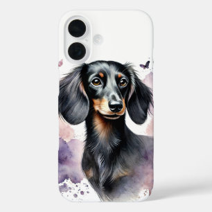 Dachshund Watercolor Art iPhone 16 Case