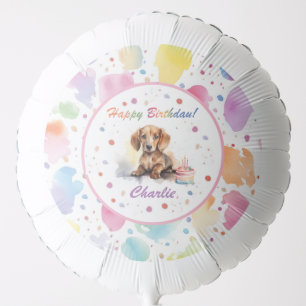 Dachshund Watercolor Balloon
