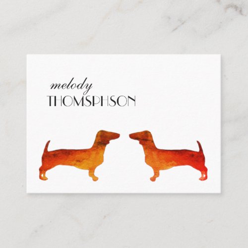 Dachshund  Watercolor Custom Business Card