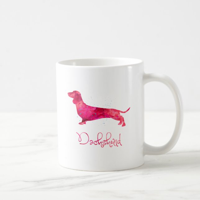Dachshund - Watercolor Design Coffee Mug (Right)