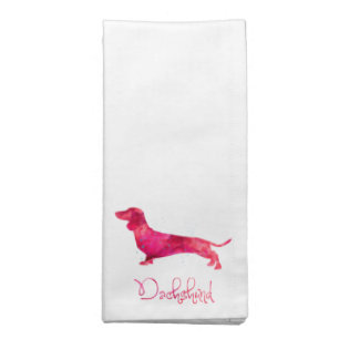 Dachshund - Watercolor Design Napkin