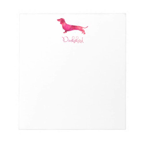 Dachshund _ Watercolor Design Notepad