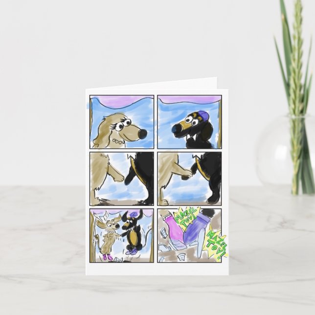 Dachshund Wedding Card! Card (Front)