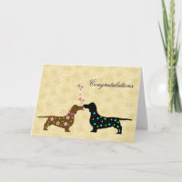 Dachshund Wedding Congratulations