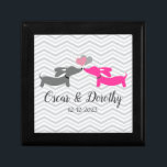 Dachshund Wedding Gift Keepsake Personalized  Gift Box<br><div class="desc">For your dachshund-themed wedding, think about charming wiener dog favors, doxie wedding decoration, sausage dog bridal shower decor or even gifts and gift wrap supplies for the dachshund-loving bride and groom. Ensure your guests leave with a tail-wagging memory of your special day! 🐾🎉 These sweet dachshund gifts and doxie goods...</div>