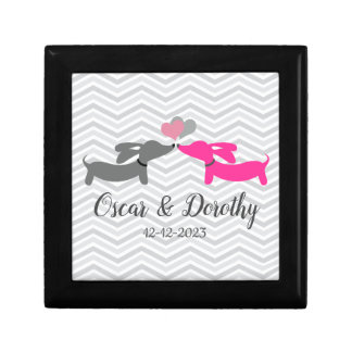 Dachshund Wedding Gift Keepsake Personalized Gift Box