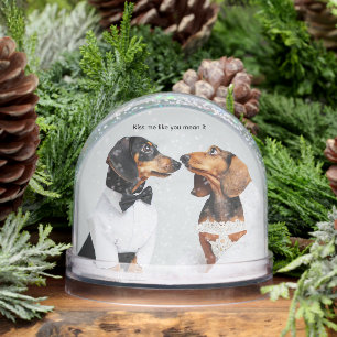 Dachshund Wedding Snow Globe