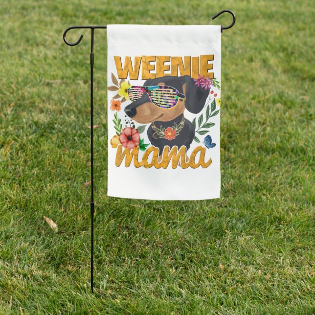 Dachshund Weenie Mama  Garden Flag (In SItu)