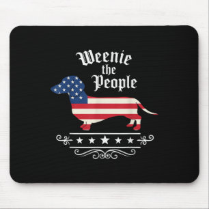 Dachshund Weenie The People Funny American Flag 4t Mouse Pad