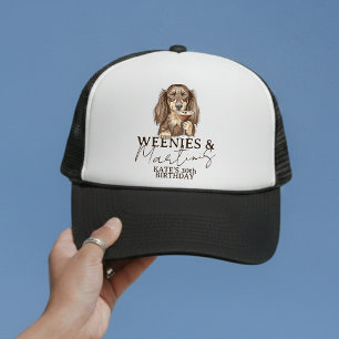 Dachshund Weenies and Martinis Party Trucker Hat