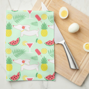 Dachshund Weenies & Martinis Gift Kitchen Dish  Towel