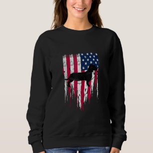 Dachshund Weiner American Usa Flag 4th Of July Sweatshirt