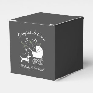 Dachshund Weiner Dog Baby Shower Gender Neutral Favor Boxes