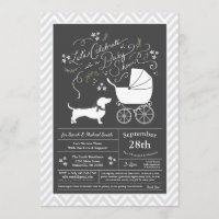 Dachshund Weiner Dog Baby Shower Gender Neutral