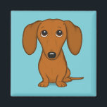 Dachshund | Weiner Dog | Cute Doxie Cartoon Dog Magnet<br><div class="desc">Cute Dachshund Magnet</div>