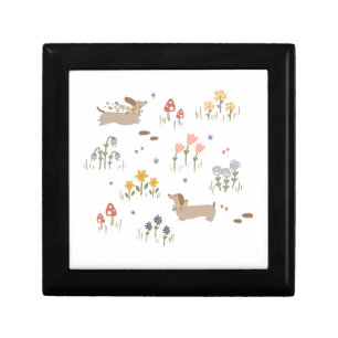 Dachshund Weiner Dog Lovers Wildflower Wall Art Gift Box