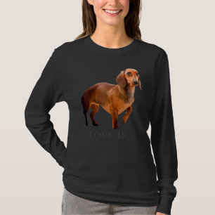 Dachshund Weiner Dog Mom Dad Love Doxie Puppy Cute T-Shirt