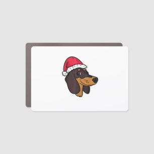 Dachshund Weiner Dog Santa Christmas Car Magnet