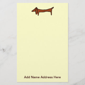 Dachshund Weiner Dog Stationery