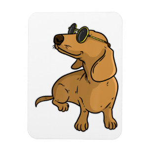 Dachshund Weiner Dog Sun Glasses Magnet