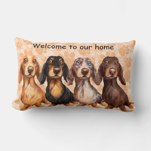 Dachshund Welcome Pillow