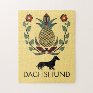 Dachshund Welcome Pineapple, Jigsaw Puzzle
