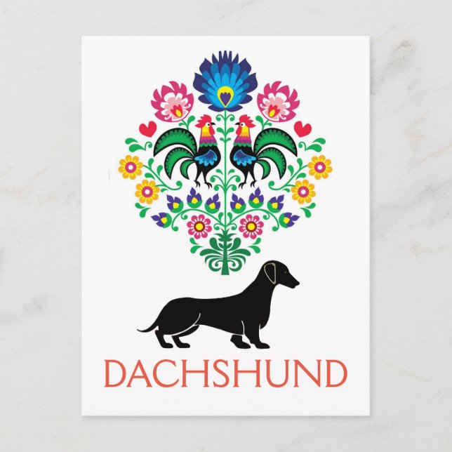 Dachshund Welcome Sign Postcard (Front)