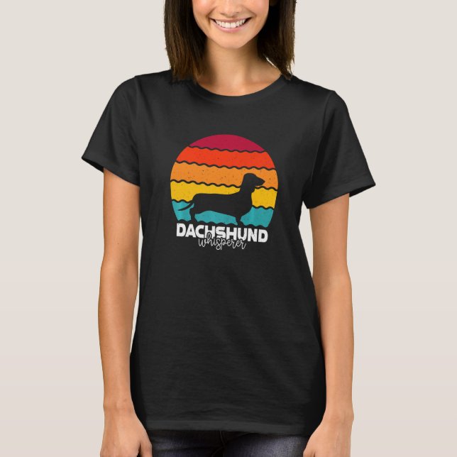 Dachshund Whisperer Retro Premium T-Shirt (Front)