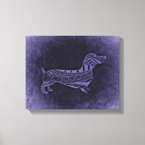 Dachshund Wiener Dog Abstract Art canvas