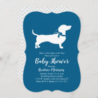 Dachshund Wiener Dog Baby Shower Blue Boy