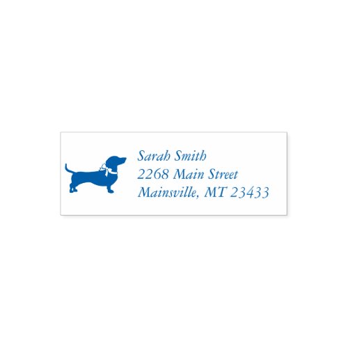 Dachshund Wiener Dog Baby Shower Blue Boy Self_inking Stamp