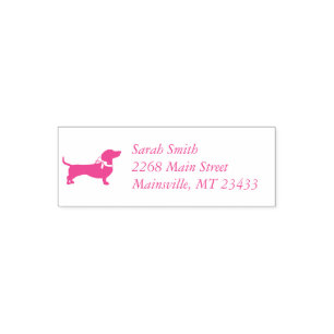 Dachshund Wiener Dog Baby Shower Pink Girl Self-inking Stamp