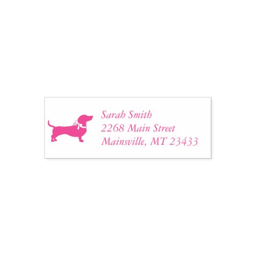 Dachshund Wiener Dog Baby Shower Pink Girl Self_inking Stamp